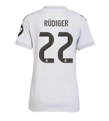 Real Madrid Antonio Rudiger #22 Replica Home Stadium Shirt for Women 2025-26 Short Sleeve Real Madrid Antonio Rudiger #22 Replica Home Stadium Shirt for Women 2025-26 Short Sleeve